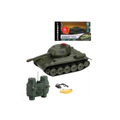 Игрушка Танк на радиоуправлении Т-34 СССР Пламенный мотор  870633